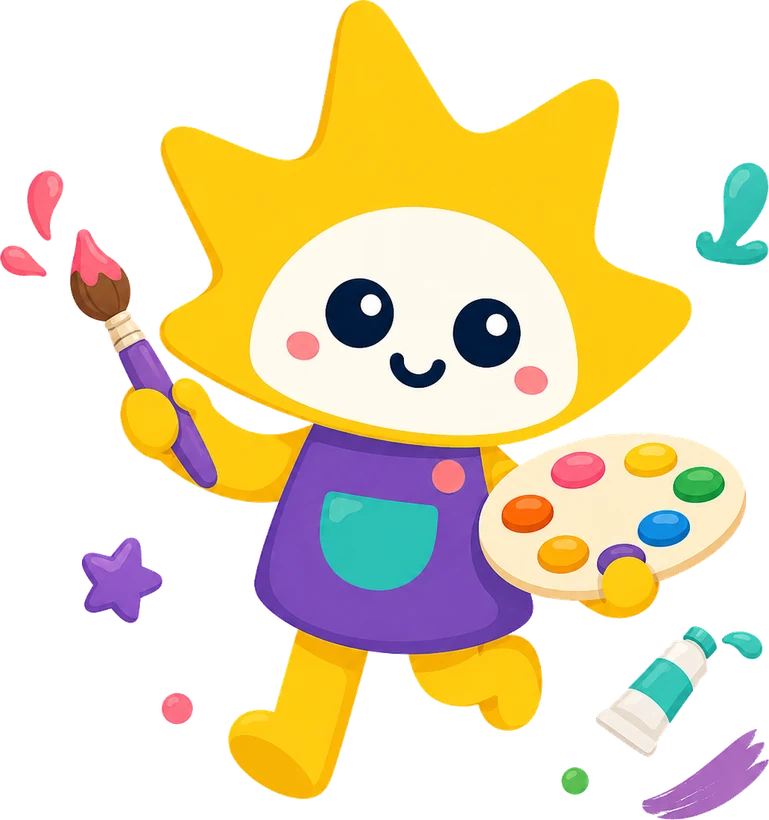 Lumi in the art studio