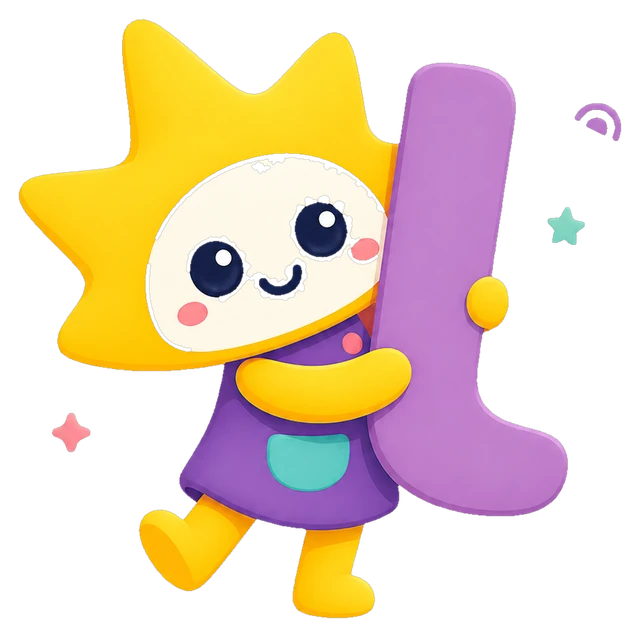 Lumi holding the letter for Learn