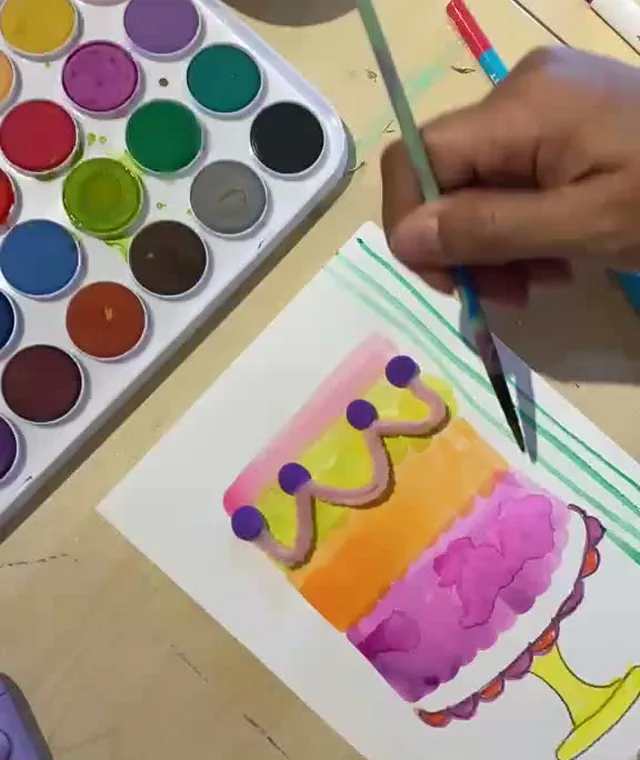 Painting a sweet treat at PLEY