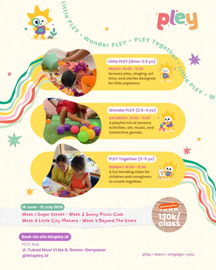 Little PLEY, Wonder PLEY and PLEY Together class times
