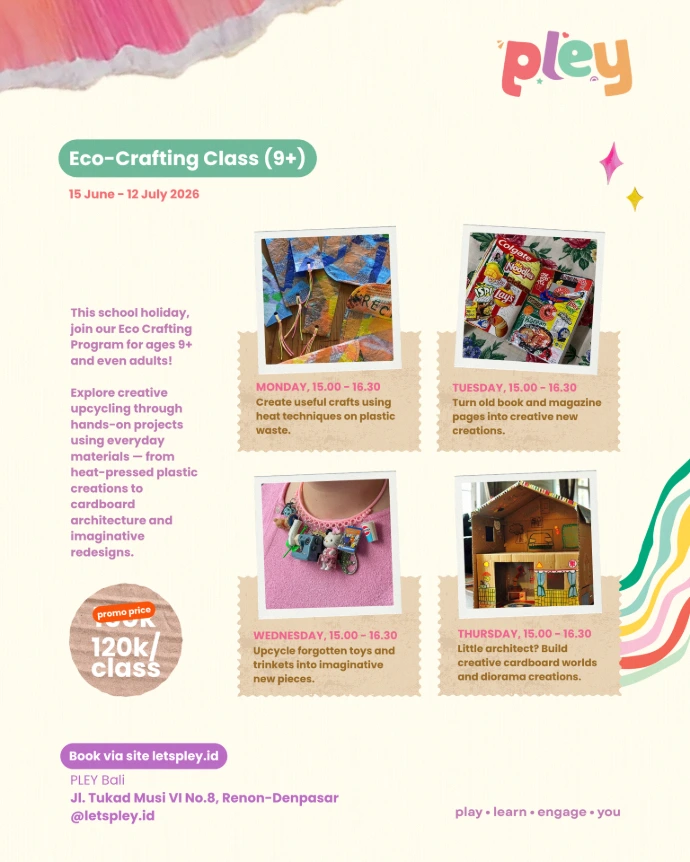 Eco-Crafting class for ages 9 and up
