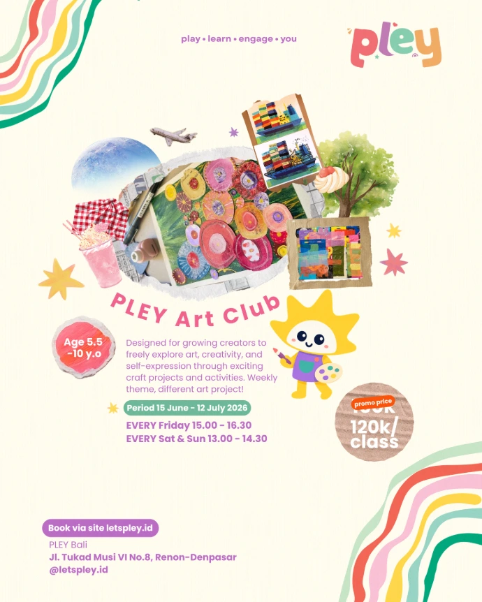 PLEY Art Club for ages 5.5 to 10